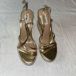 Steve Madden Metallic Gold Strappy Heels